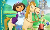 Corrida De Cavalo Com BARBIE E DORA Joguinho  Horse Racing With BARBIE AND  DORA little game 