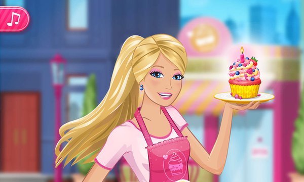 Barbie Baker Cake Decorating Bakery Doll Game Playset With Sweet Playlist  33x8x40cm KSA | Riyadh, Jeddah