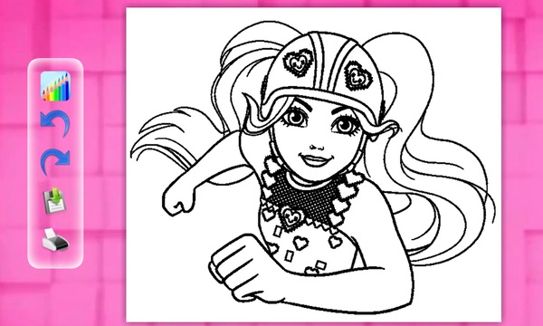barbie video game hero coloring pages