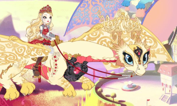 ever after high apple white dragon