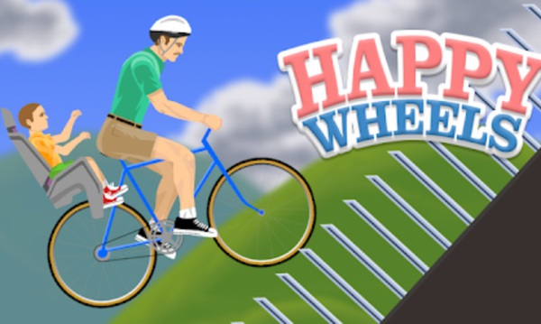 Jogando Happy Wheels Demo no Click Jogos 